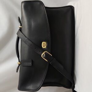 Vintage Coach Lexington Black Leather Briefcase (Unisex)